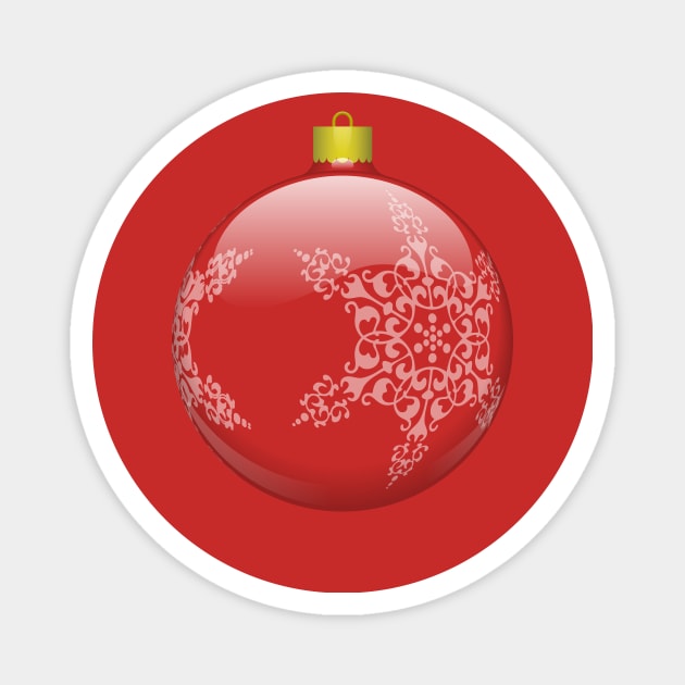 Christmas Bauble Magnet by GraphicGibbon